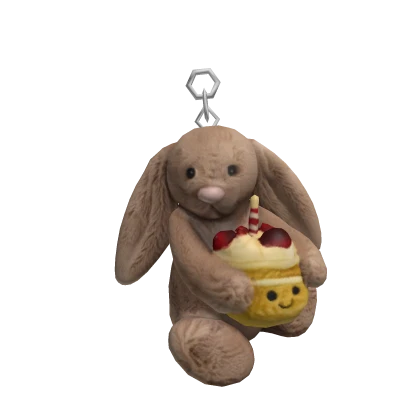 Bunny w/ Cupcake Keychain ♡