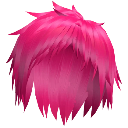 Hot Pink Spiky Messy Scene Hair