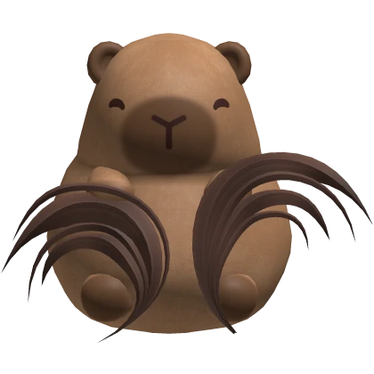 capybara on head (brown)