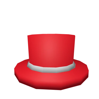 White Banded Red Top Hat