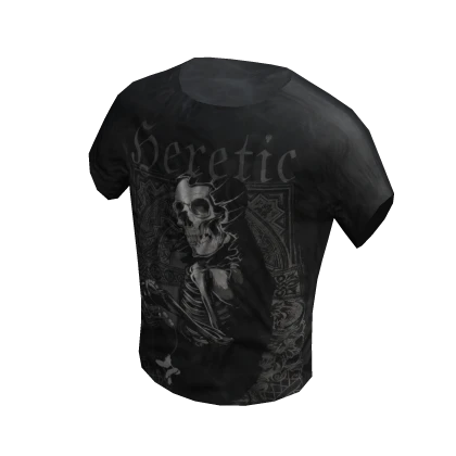 y2k halloween skull rosary emo tee shirt