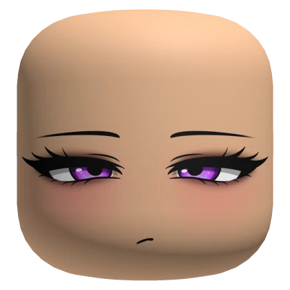 Pretty Witch Face w/ Purple Narrowed Eyes - Light