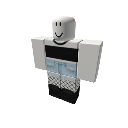 ✅ Black blue Jeans white goth emo y2k girl cute