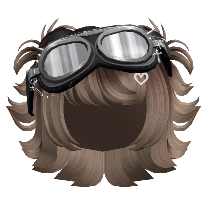 Cute Buns w/ Y2K Goggles Brown Ombre