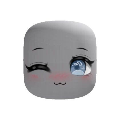 Cute Chibi Blush Wink Makeup Face (Customizable)