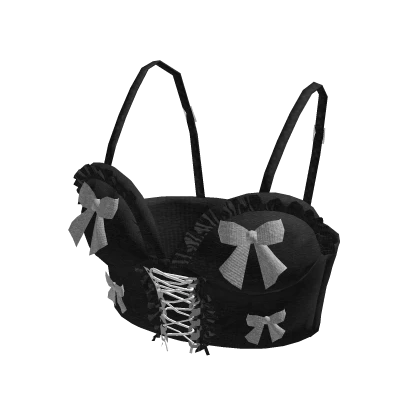 Black Ruffle Crop Top