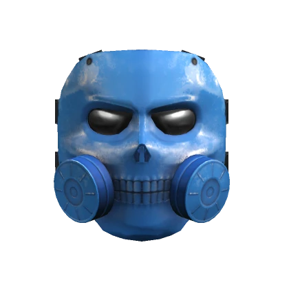 Modern Blue Skull Gas Mask