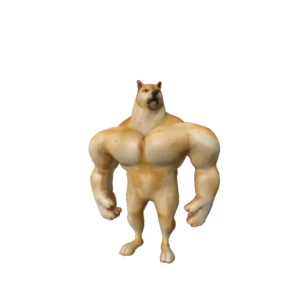 Standing Muscle Dog 🐶 Funny Meme Troll Animal