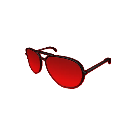 Red Void Aviator Glasses - Cartoony Outline