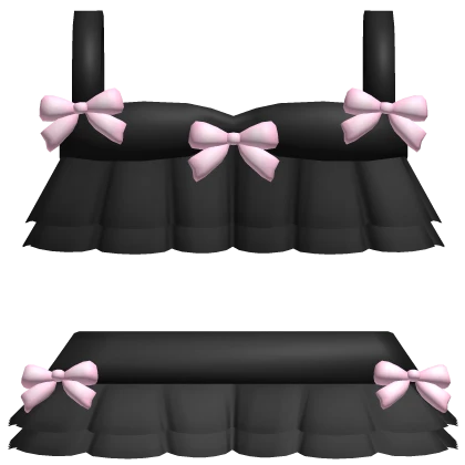 Black Set With Bows