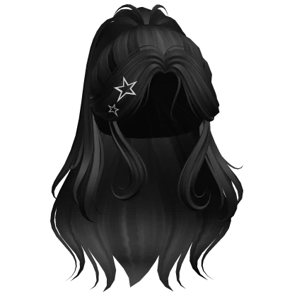 Elegant Swirly Princess High Ponytail (Black)