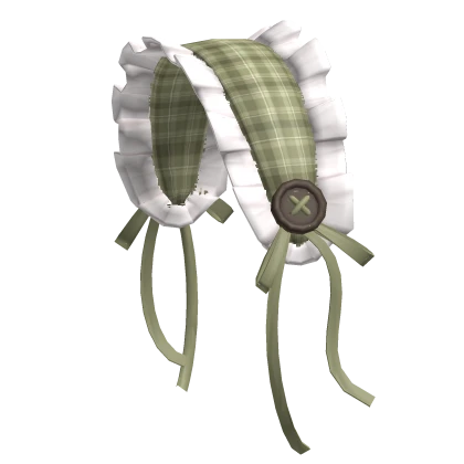 cute mori kei igari headband green plaid