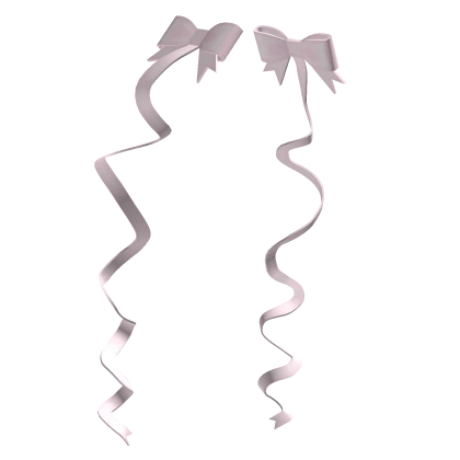 ♡꒰ hair bow light pink curly ribbon add on 