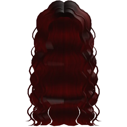 Long Wavy Soft Curly Hair in Red