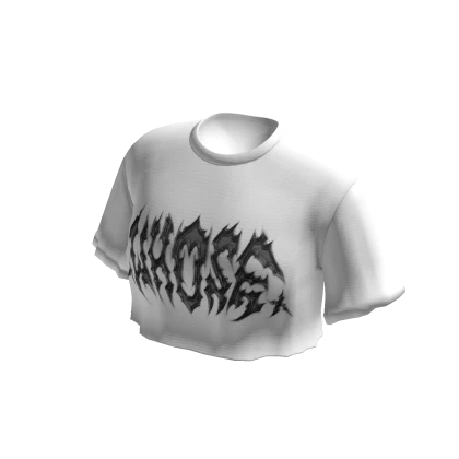 white emo cyber loose crop top tee shirt