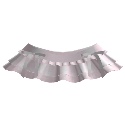 ⸸꒱ layered lace ruffle skirt w bows in pink 3.0