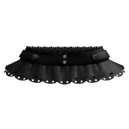 gothic lace ruffle mini skirt belt chibi 3.0 black