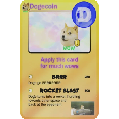 Doge Rocketship Trading card[USE CODE:FLYHIGHDOGE]