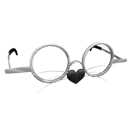 Glasses with Heart Animal Nose - black