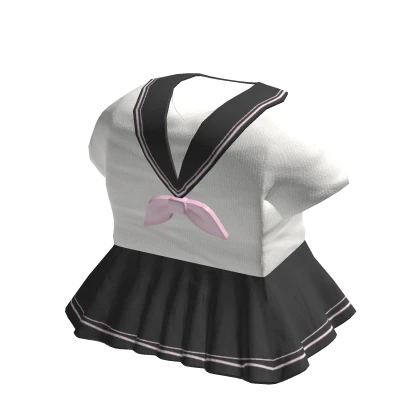 ꒰♡꒱ kawaii soft maid school outfit | black pink