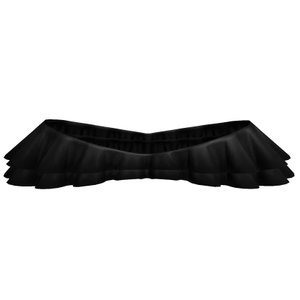 Rococo shoulder ruffle - Black