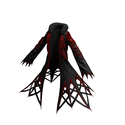 Long Spider Web Vest Reverse Blood Moon