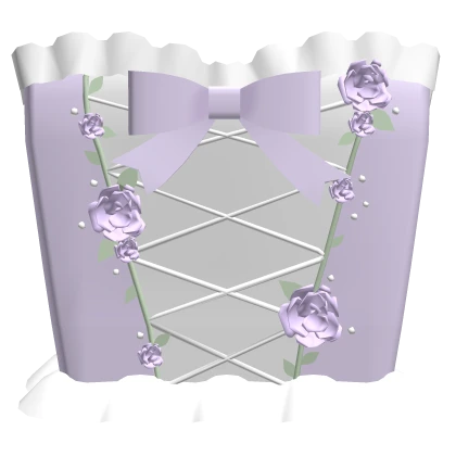 ♡ Elegant Lilac Floral Spring Corset