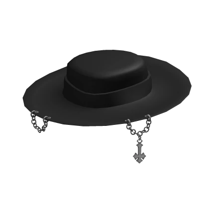 Black Wide Brim Hat