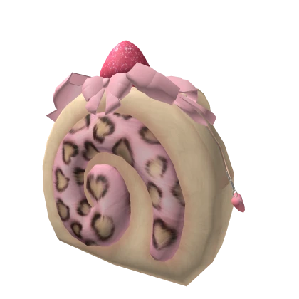 🍓 Pink Strawberry Roll Cake Backpack 🎀