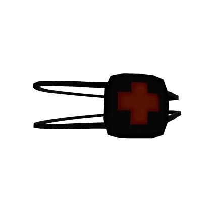 black & red medical doctor eyepatch