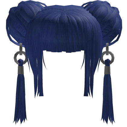 Blue Chained Twin Buns