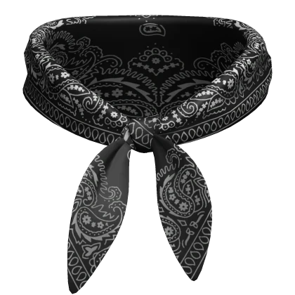 3.0 Neck Bandana Scarf Black 70s Necklace Goofy