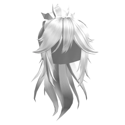 Samurai Ponytail Hair - White