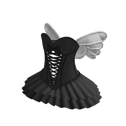 ♡ : angelic mini dress in black