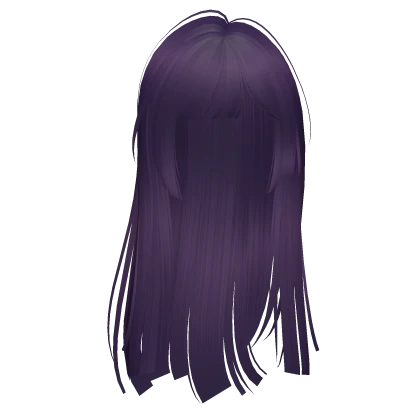 layered silky flowy hime cut (purple)
