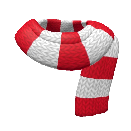 Red and White Candy Cane Knit Scarf (1.0)