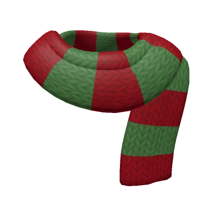 Red and Green Christmas Festive Knit Scarf (1.0)