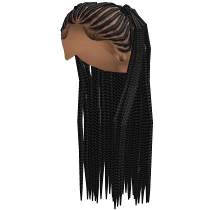⚜️• Fulani pigtails Braids (Black)