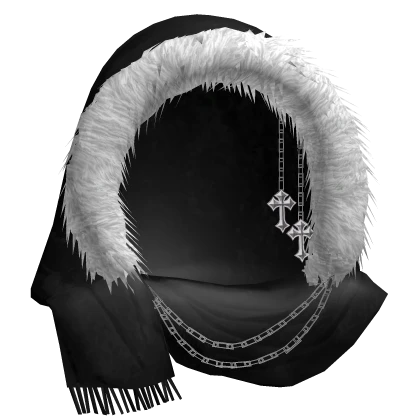 Dark Emo Fur Headscarf