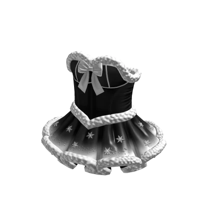 Santa Dress black white snowflakes