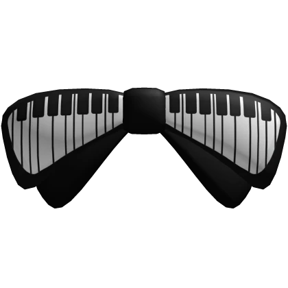 ♱: black droopy piano front bow