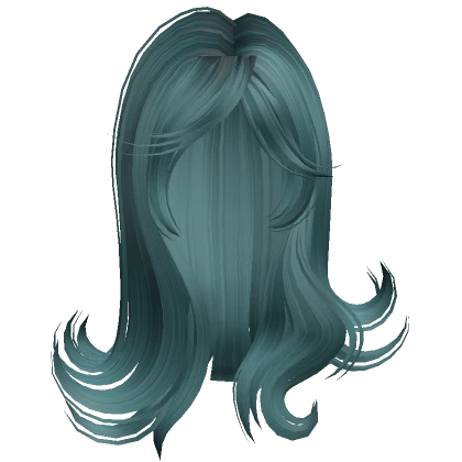 Anime Cyber Punk Swirly Spiky Hair (Dark Teal)