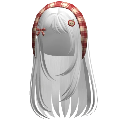 ♡ igari mori kei apple bandana hair (white)