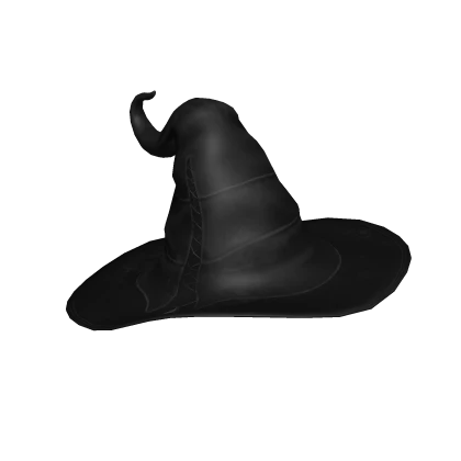 Black Vintage Distressed Leather Witch Hat