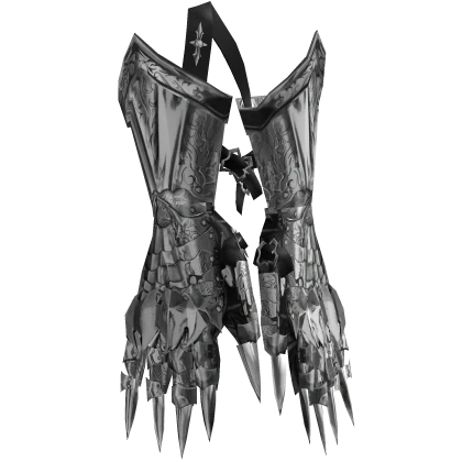  Silver Waist Gauntlets Fantasy Gaian Armor 