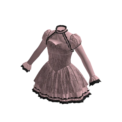 ♾️ Pink ruffled pastel goth corset dress 