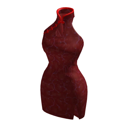 ✨Chinese Qipao Mini Skirt Chongsam Red Silk