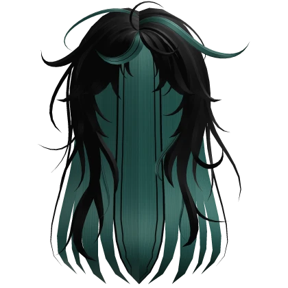 Super Messy Flowy Hair Green