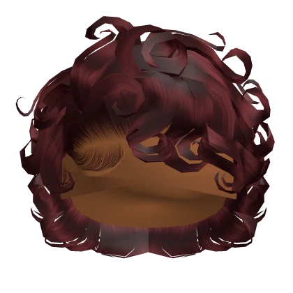 ☆ | Burgundy Curly Bixie Cut