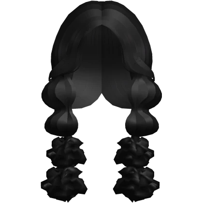 Jolly Fluffy Long PigTails in Black
